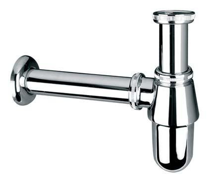 Сифон для умывальника/биде без слива 200CB (хром) высокий