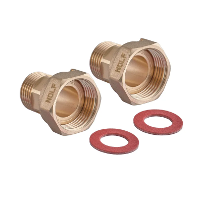 Комплект для підключення лічильника води з накидною гайкою Nolf NFC.460-SET - 1/2&quot;-3/4&quot; (NF3242)