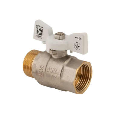 Кран кульовий Koer 1&quot; ГШМ (KR.218.W) білий (KR0184)