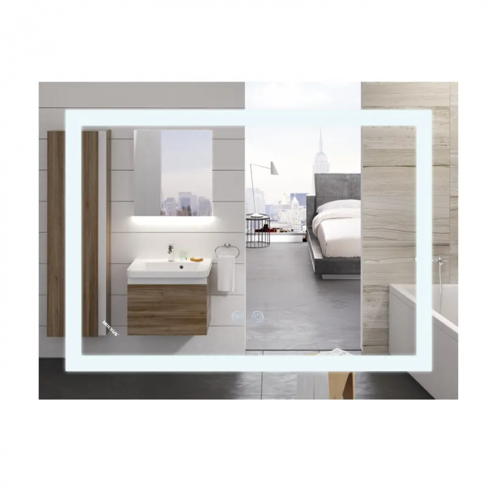 Дзеркало Mixxus WARM MR12-80x60-Reverse з Led Touch, Anti-fog, димером, регулятором яскравості (MI6672)