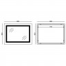 Дзеркало Mixxus WARM MR12-80x60-Reverse з Led Touch, Anti-fog, димером, регулятором яскравості (MI6672)