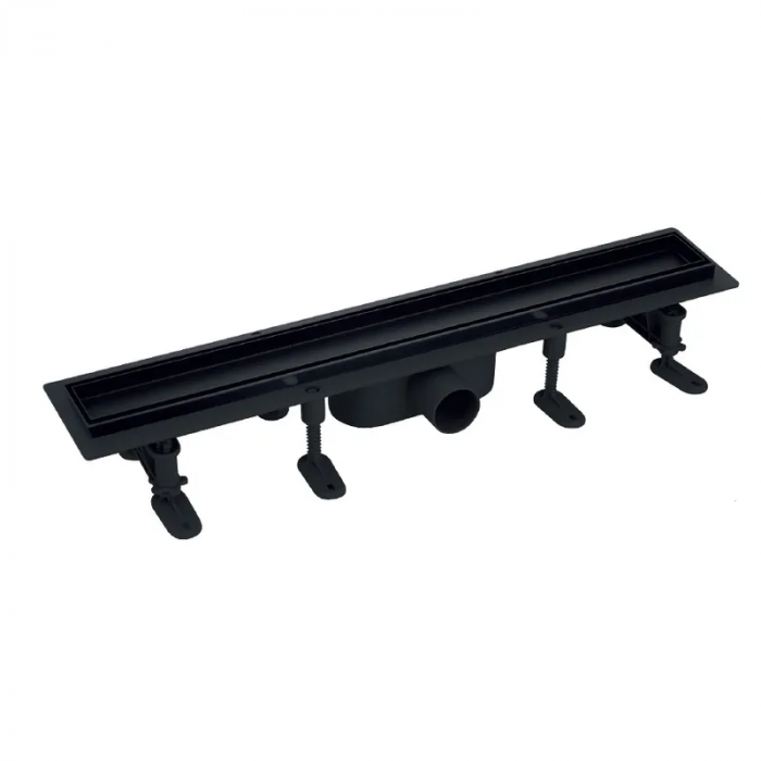 Душовий трап Mixxus DRAIN-06-60 BLACK з пластиковою основою і накладкою із нерж.сталі SUS304 70x600мм (MI6529)