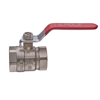 Кран кульовий Nolf classic NFC.611-32-1 1/4&quot; FF ГГВ, ручка &quot;важіль&quot; червона (NF3147)