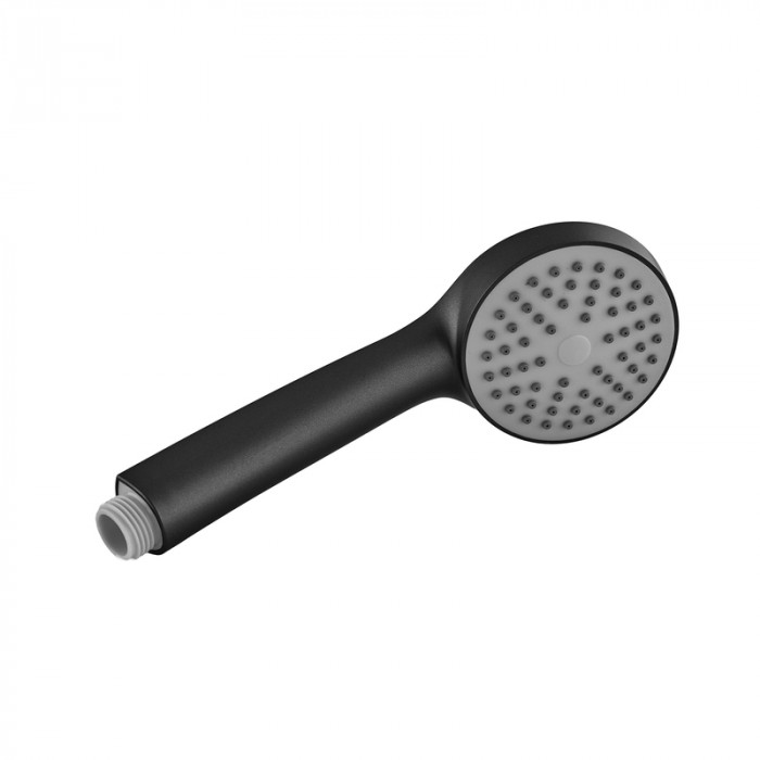 Змішувач для ванни Plamix CEZAR-009 EURO SET Matte black, зі шлангом, лійкою та кронштейном (PM0693)