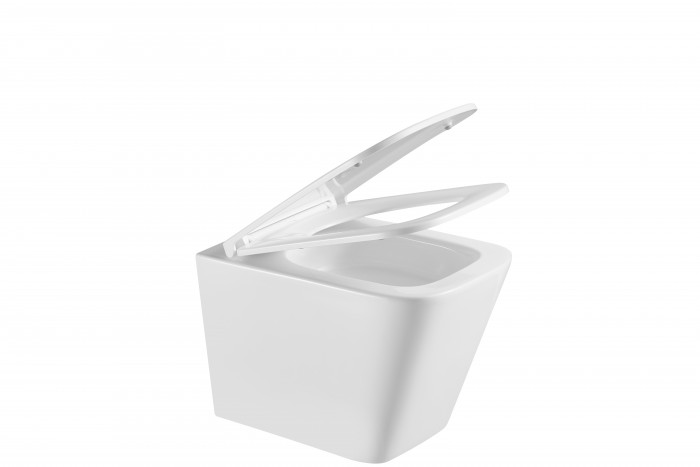 Унітаз підвісний Mixxus Premium Quadro-0301-T3 490x340x360mm, система змиву TORNADO 3.0 (MP6453)