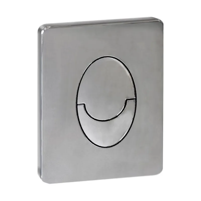 Панель змиву Koer KT-0606-01 157x198x10mm пластикова, кнопка закруглена (колір хром) (KR5342)