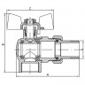 Кран з американкою 3/4" "антіпротечка"(Koer KR.228-Gi) кутовий (KR0194)