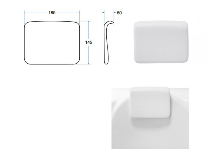 Підголовник до ванни CLASSIC