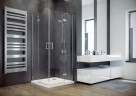 Кабіна квадратна VIVA 90x90x195 L/P, скло прозоре, профіль хромований