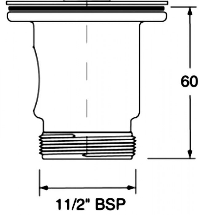 Злив до кухонної мийки 70 мм. MBS70-CP