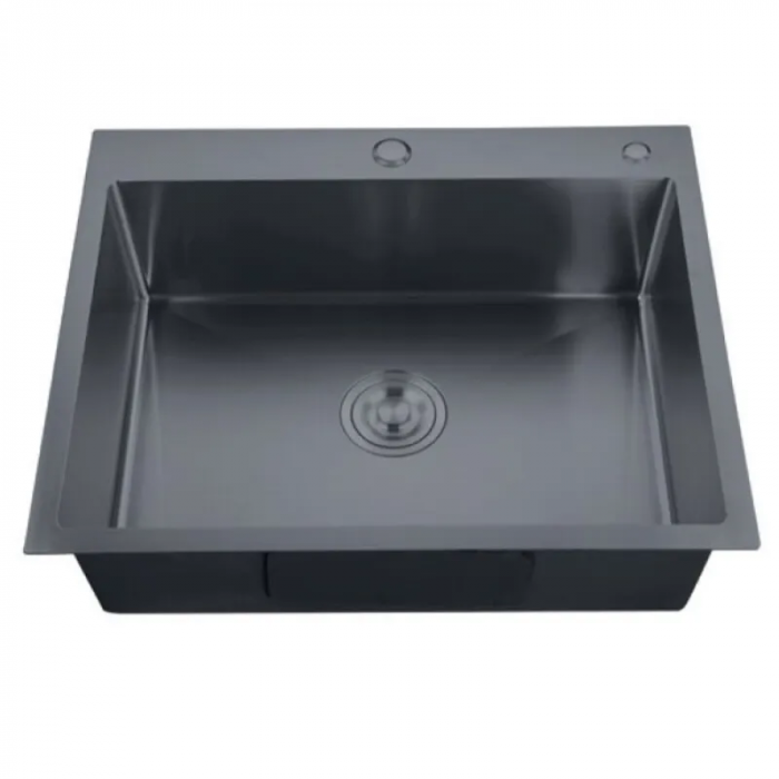 Мийка Zerix ZH5843-215 Nano-Black (3.0/0.8) з нержавіючої сталі (MX1584)