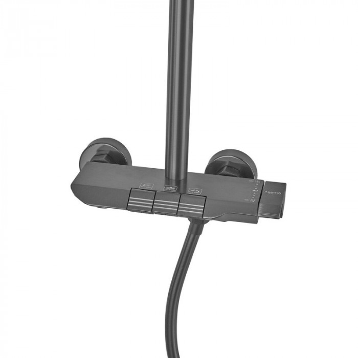 Душова колона Armata BCF-009-J Graphite зі змішувачем з кнопковим перемикачем, 3 режими (CH6507)