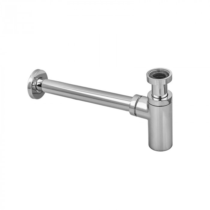 Сифон для раковини Koer BT-01-01 без випуску (під донний клапан) без ревізії (Колір хром) 1 1/4'' (KR3407)