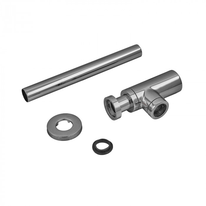 Сифон для раковини Koer BT-01-01 без випуску (під донний клапан) без ревізії (Колір хром) 1 1/4'' (KR3407)