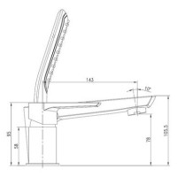 Смеситель для ванны IMPRESE BRECLAV врезной, на три отверстия, хром/белый 85245W