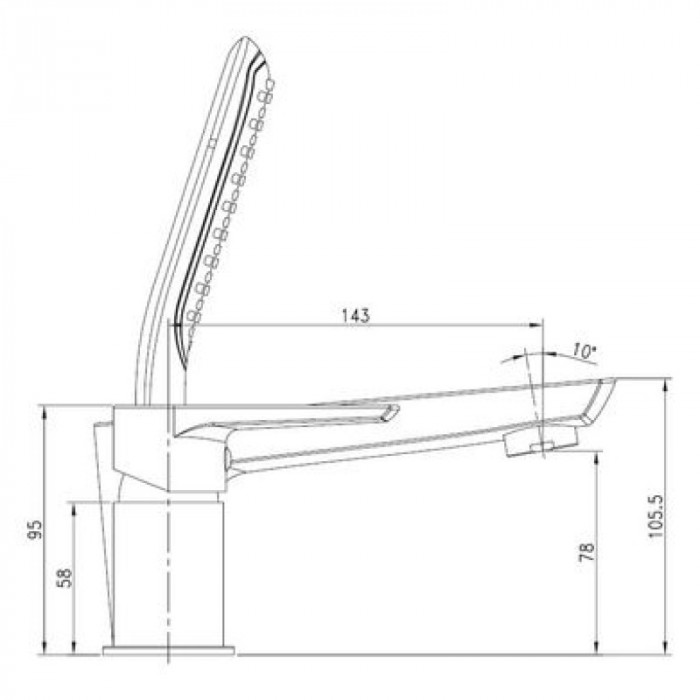 Змішувач для ванни IMPRESE BRECLAV врізний, на три отвори, хром/білий 85245W
