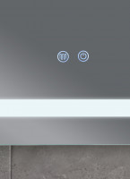 Дзеркало MIXXUS WARM MR12-80x70-REVERSE з LED Touch, Anti-fog, димером, рег. яскравості (MI6936)