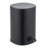 Відро для сміття з плавним закриттям овальне ZERIX PRIME-TC0105 BLACK 5 л (колір чорний) (ZX5902)