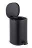 Відро для сміття з плавним закриттям овальне ZERIX PRIME-TC0105 BLACK 5 л (колір чорний) (ZX5902)