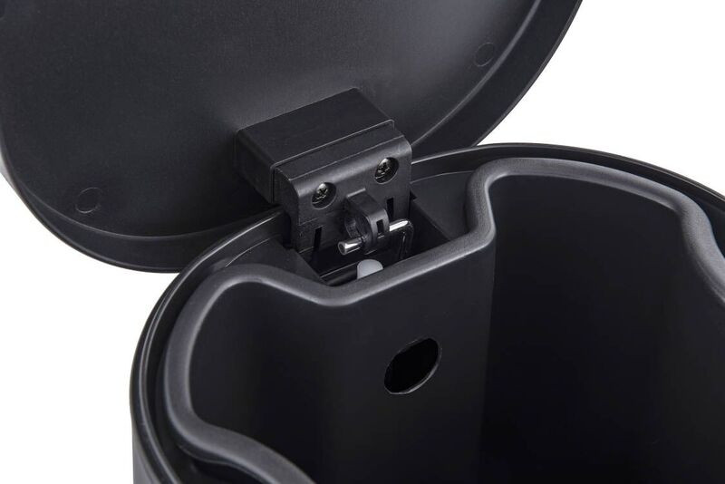 Відро для сміття з плавним закриттям овальне ZERIX PRIME-TC0105 BLACK 5 л (колір чорний) (ZX5902)