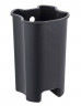 Відро для сміття з плавним закриттям овальне ZERIX PRIME-TC0105 BLACK 5 л (колір чорний) (ZX5902)