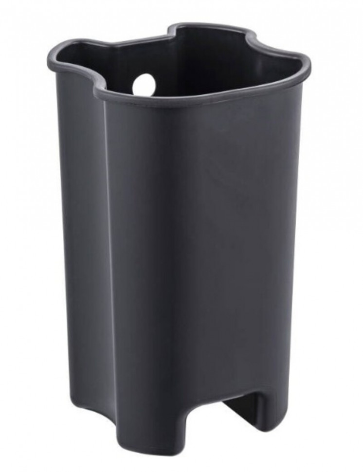 Відро для сміття з плавним закриттям овальне ZERIX PRIME-TC0105 BLACK 5 л (колір чорний) (ZX5902)