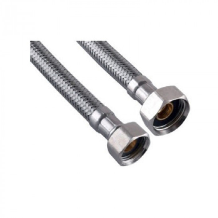 Гнучке підведення Zerix ZHN-02-FF1/2"-100 (нейлонове обплетення, гайки нерж) (ZX5142)