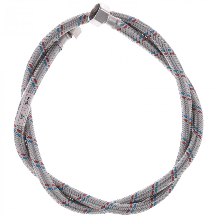 Гнучкий шланг для підключення води Гайка 1/2'' - Гайка 1/2'' (120 см) ZERIX (ZX1555)