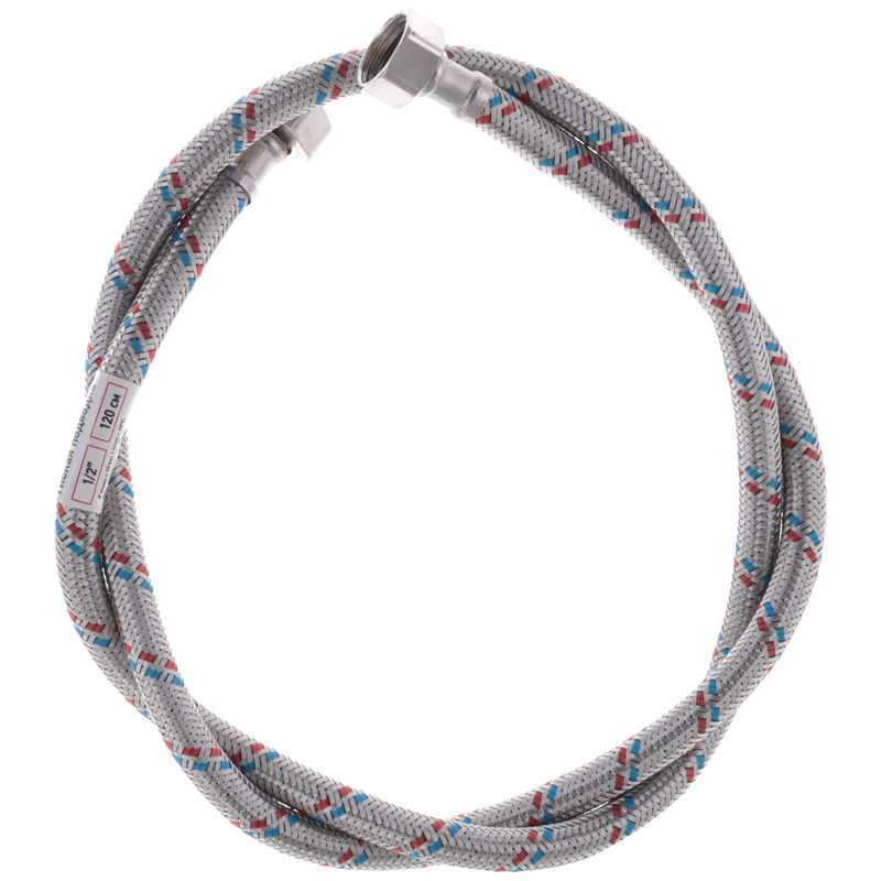 Гнучкий шланг для підключення води Гайка 1/2'' - Гайка 1/2'' (120 см) ZERIX (ZX1555)