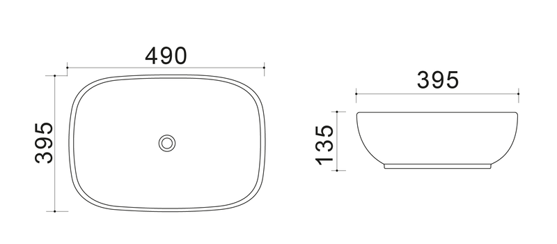Раковина накладна MIXXUS PREMIUM DIVERSE-0115 GRAY 490x395x135mm (MP6650)