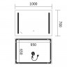 Дзеркало MIXXUS PREMIUM LINES MR18-100x70-REVERSE з LED Touch, Anti-fog, димером, рег. яскравості (MP6627)
