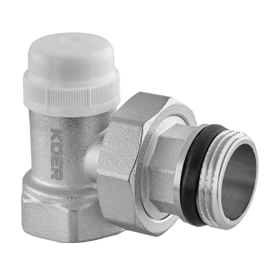 Кран термостатичний &quot;антипротікання&quot; кутовий Koer KR.921-Gi - 1&quot; (KR5639)