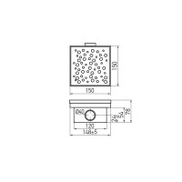 Душовий трап KOER FD20-S150 з нерж. сталі SUS304 150x150мм (KR3282)