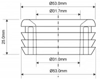 Редукція каналізаційна 50х32 мм FLEXCONN-5032-WH