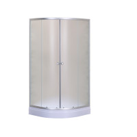 Душова кабіна з низьким піддоном Mixxus PLAIN SCT02-100x100x195-FB SATIN матове скло 4мм (MI6897)