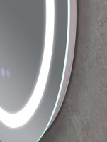 Дзеркало MIXXUS PLAIN MC02-60-CASE з LED Touch, Anti-fog, димером, рег. яскравості, годинником (MI6661)