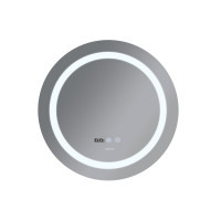 Дзеркало MIXXUS PLAIN MC02-60-CASE з LED Touch, Anti-fog, димером, рег. яскравості, годинником (MI6661)