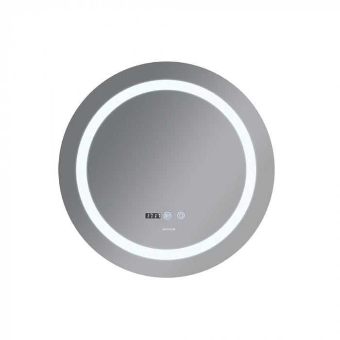 Дзеркало Mixxus PLAIN MC02-60-CASE з Led Touch, Anti-fog, димером, регулятором яскравості, годинником (MI6661)