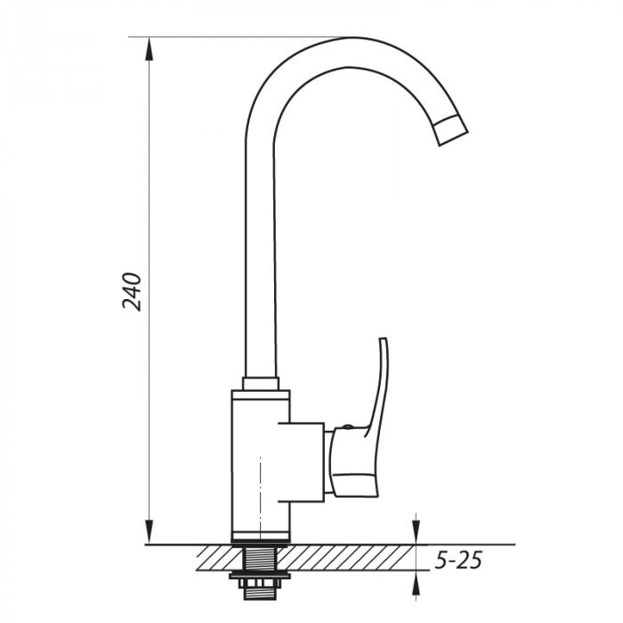 Змішувач для кухні Zerix SAR 279 (ZX0412)