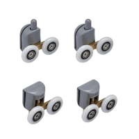 Комплект роликів для душових кабін подвійні колеса MIXXUS ROLLERS SCP04-2x2 GRAPHITE 2 верхні + 2 нижні колір сірий (MI8164)