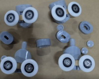 Комплект роликів для душових кабін подвійні колеса MIXXUS ROLLERS SCP04-2x2 GRAPHITE 2 верхні + 2 нижні колір сірий (MI8164)