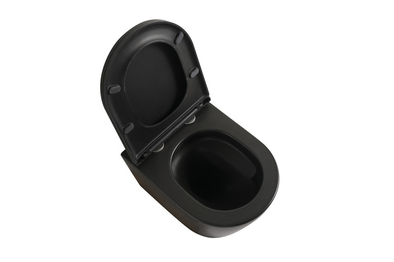 Комплект: MIXXUS PREMIUM BEVEL-SET-2101 BLACK Унітаз система змиву TORNADO 1.0+ Інсталяція KOER KT-0404 + панель KT-0604-05 BLACK MAT (MP6669)