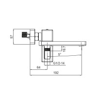 Змішувач для ванни з коротким виливом Koer KB-41009-05 (Колір чорний) (KR3503)