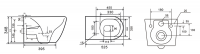 Унітаз підвісний Mixxus Premium ELLIPSE-0309-T1 GRAY 530x360x350mm система змиву TORNADO 1.0 (MP6655)