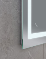 Дзеркало MIXXUS WARM MR02-120x80 з LED Touch, Anti-fog, димером, рег. яскравості, годинником (MI6001)