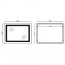 Дзеркало Mixxus WARM MR02-120x80 з Led Touch, Anti-fog, димером, регулятором яскравості, годинником (MI6001)