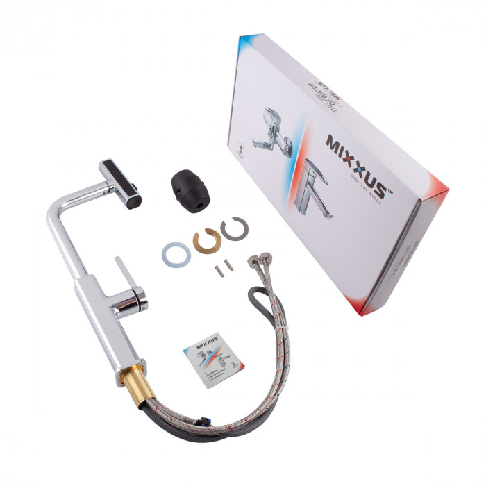 Змішувач для кухні з висувним виливом Mixxus Premium HAMMER 014 (MI6953)