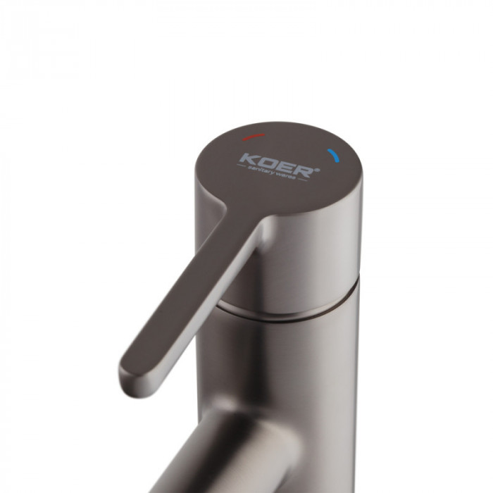 Змішувач для умивальника Koer KB-10029-07 Колір графіт (KR5495)