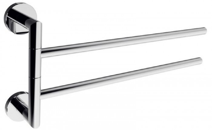 Рушникотримач IMPRESE HRANICE підвісний, подвійний, поворотний, колір хром 134100