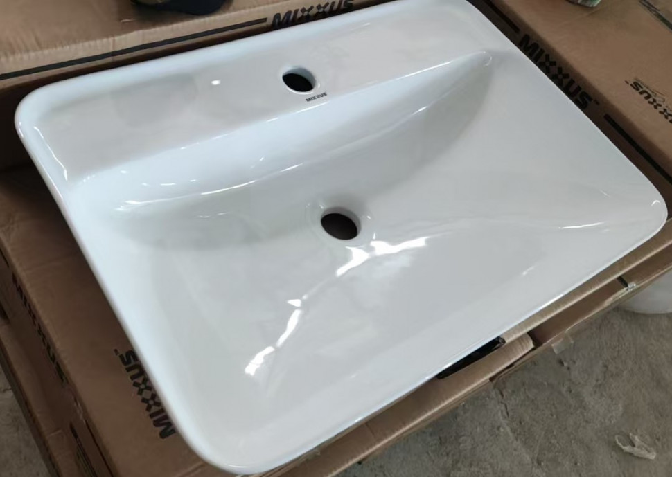 Раковина накладна MIXXUS PREMIUM BEVEL-0203 600х405х120mm (отвір під змішувач) (MP6513)
